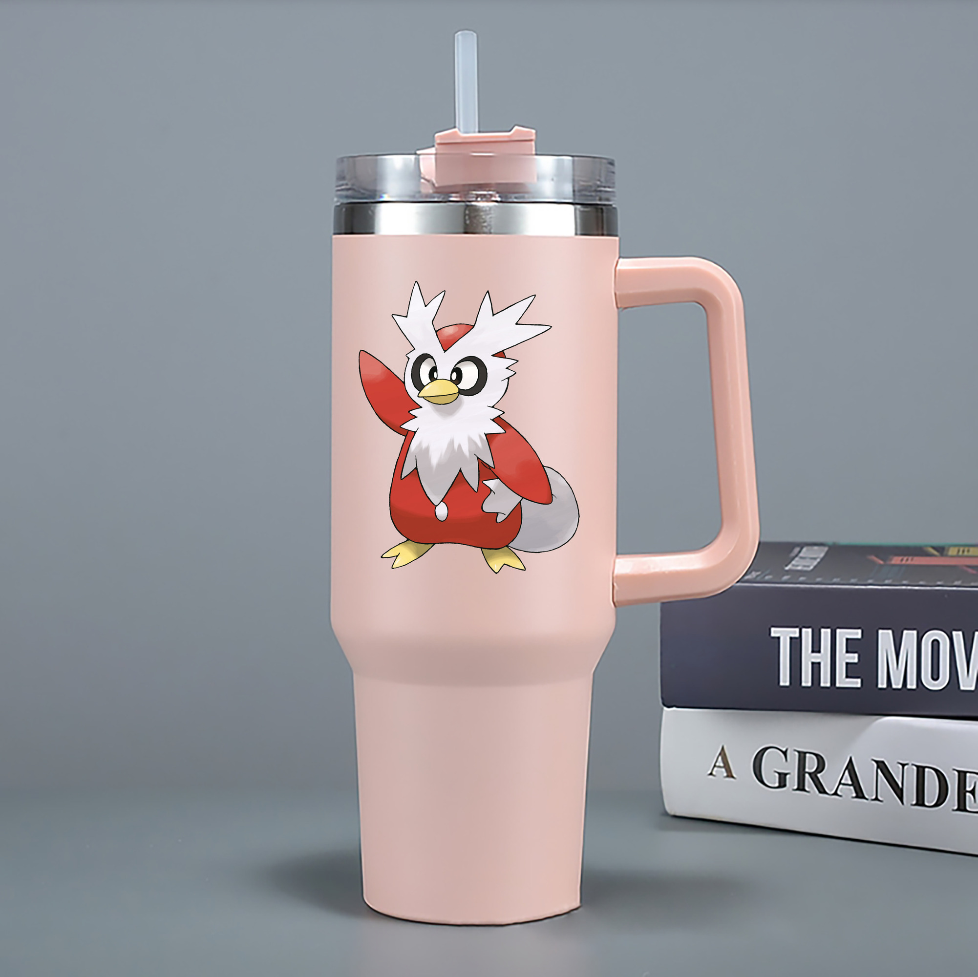（画像用） ポケットモンスター Pokémon 1200mL車用タンブラー - クリスタルステッカー（プラスチックストロー付き）